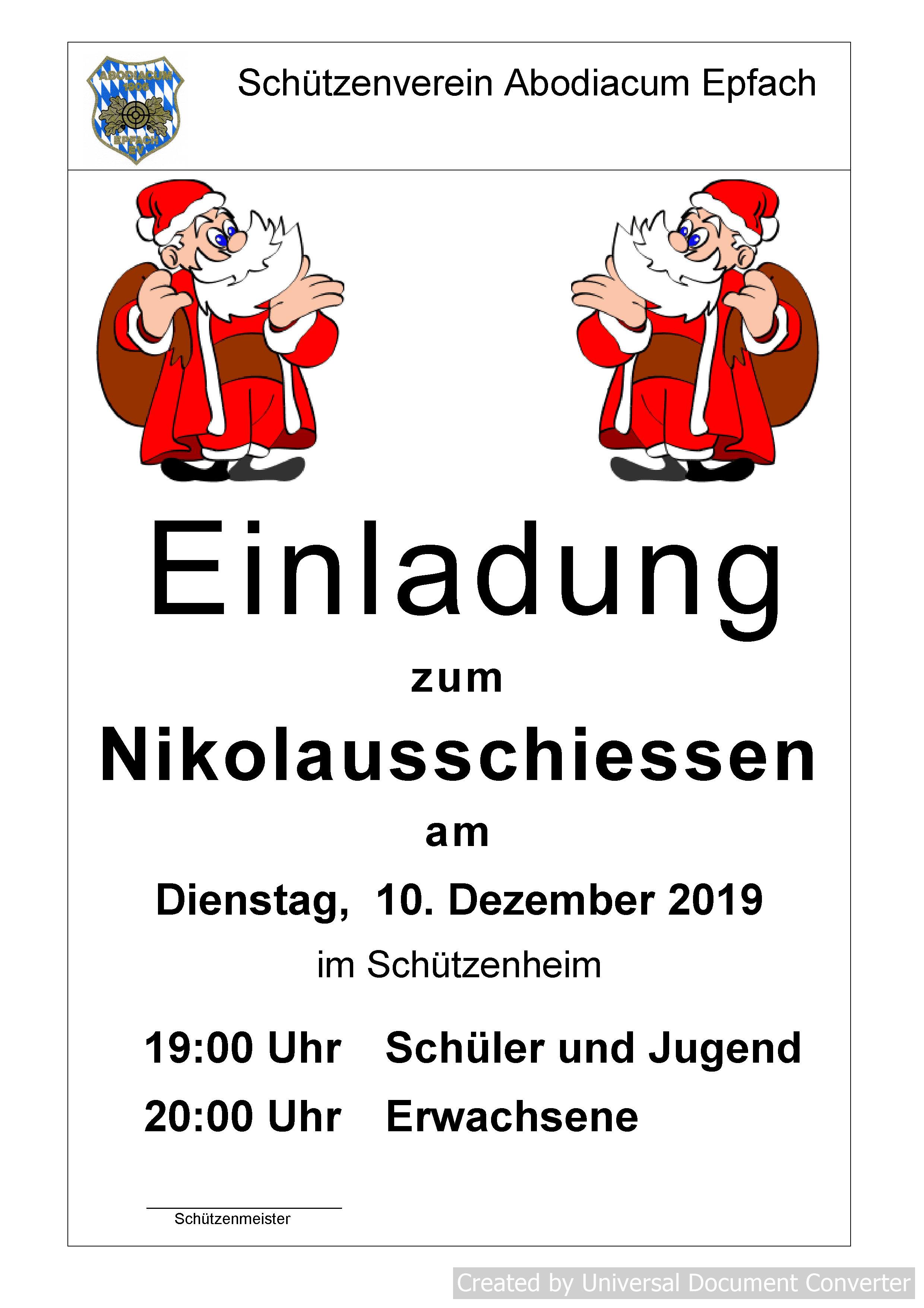 Nikolausschiessen 2019