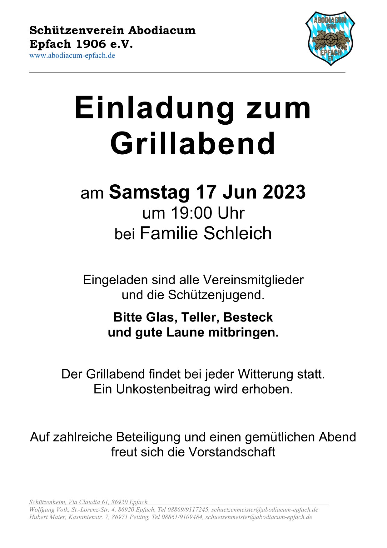 Einladung zum Grillabend 1