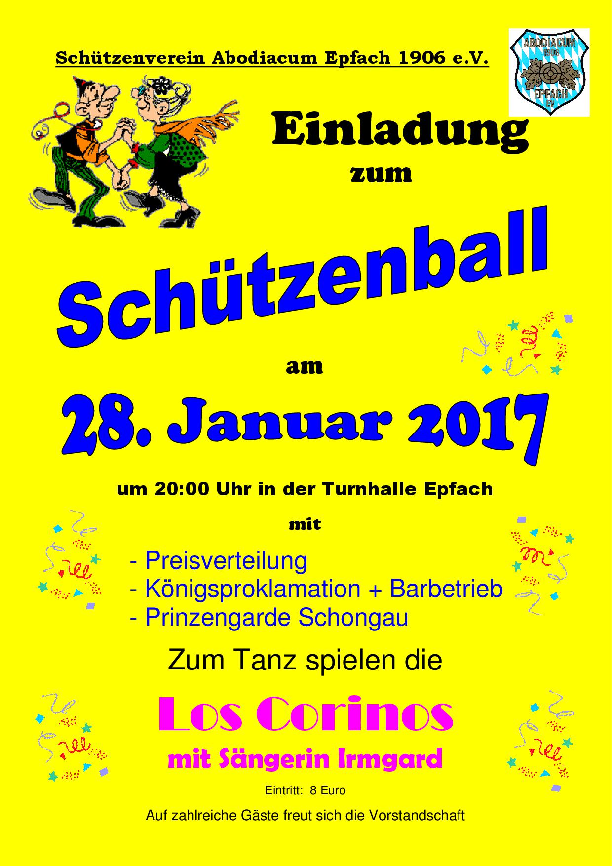Schützenball Plakat 2017