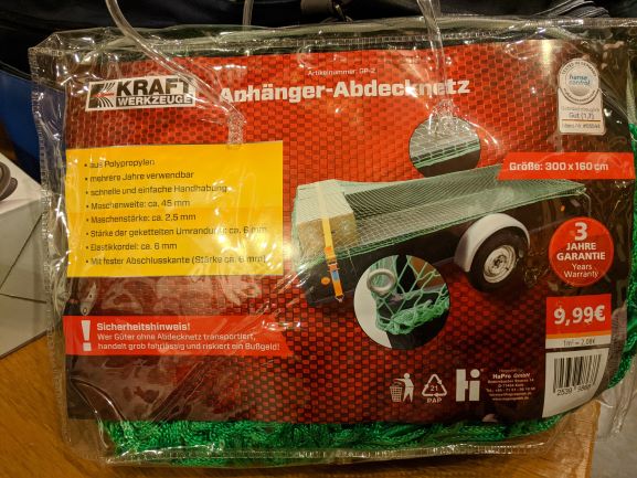 Anhänger Schutznetz klein