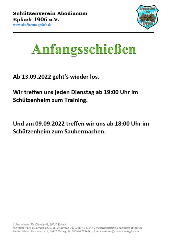 20220913 Anfangschießen